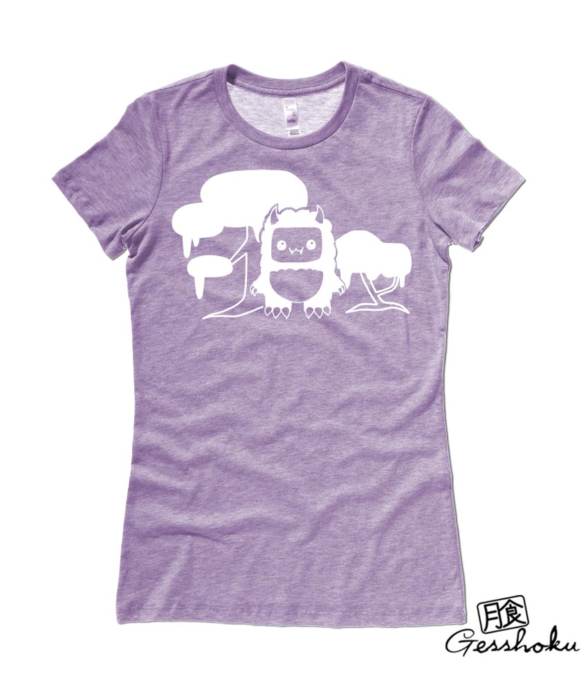 Tricky Yeti's Magical Forest Ladies T-shirt - Heather Purple