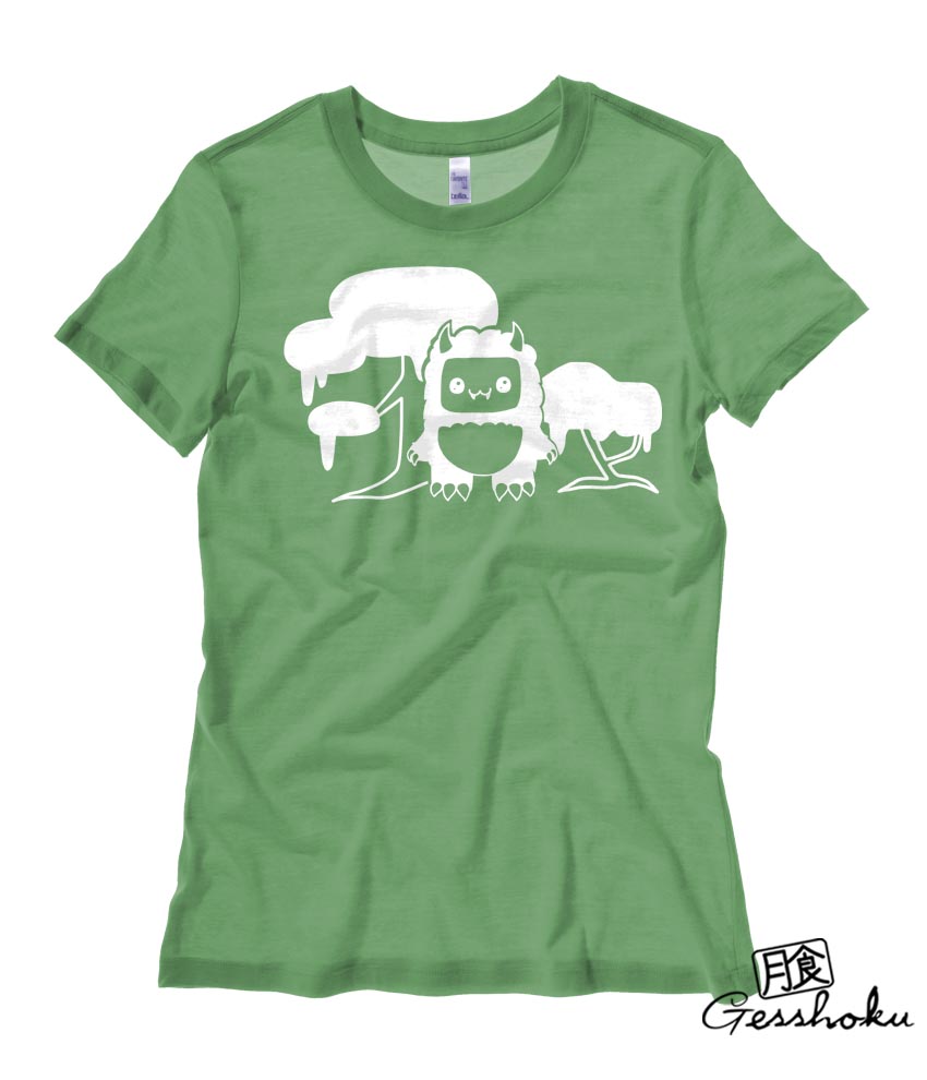 Tricky Yeti's Magical Forest Ladies T-shirt - Leaf Green