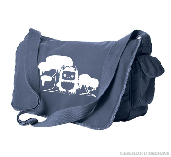 Tricky Yeti's Magical Forest Messenger Bag - Denim Blue