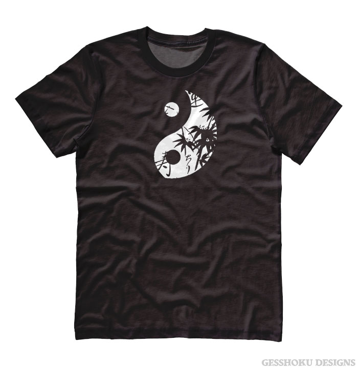 Asian Pattern Yin Yang T-shirt - Black