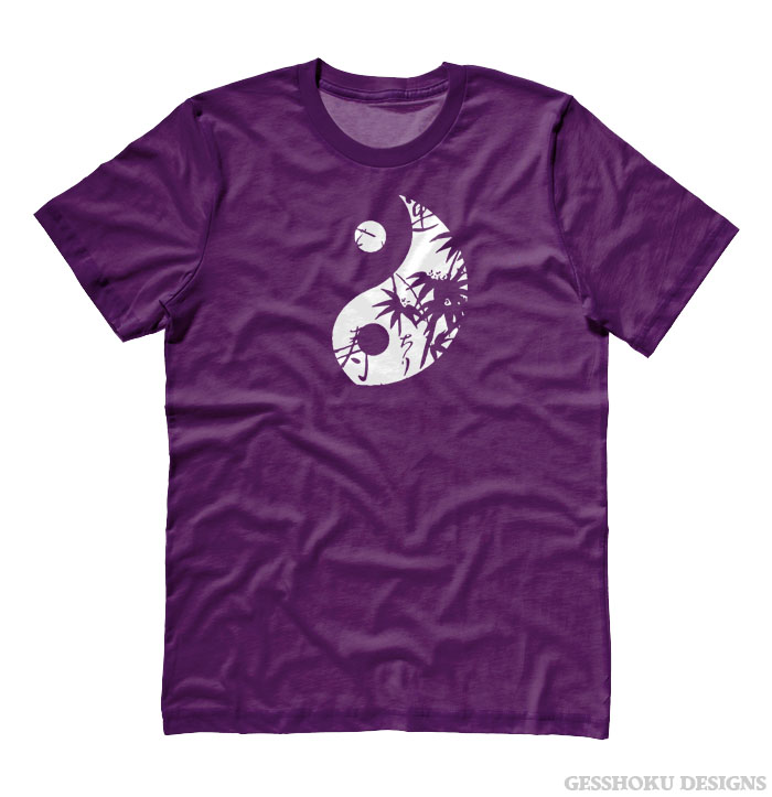 Asian Pattern Yin Yang T-shirt - Purple