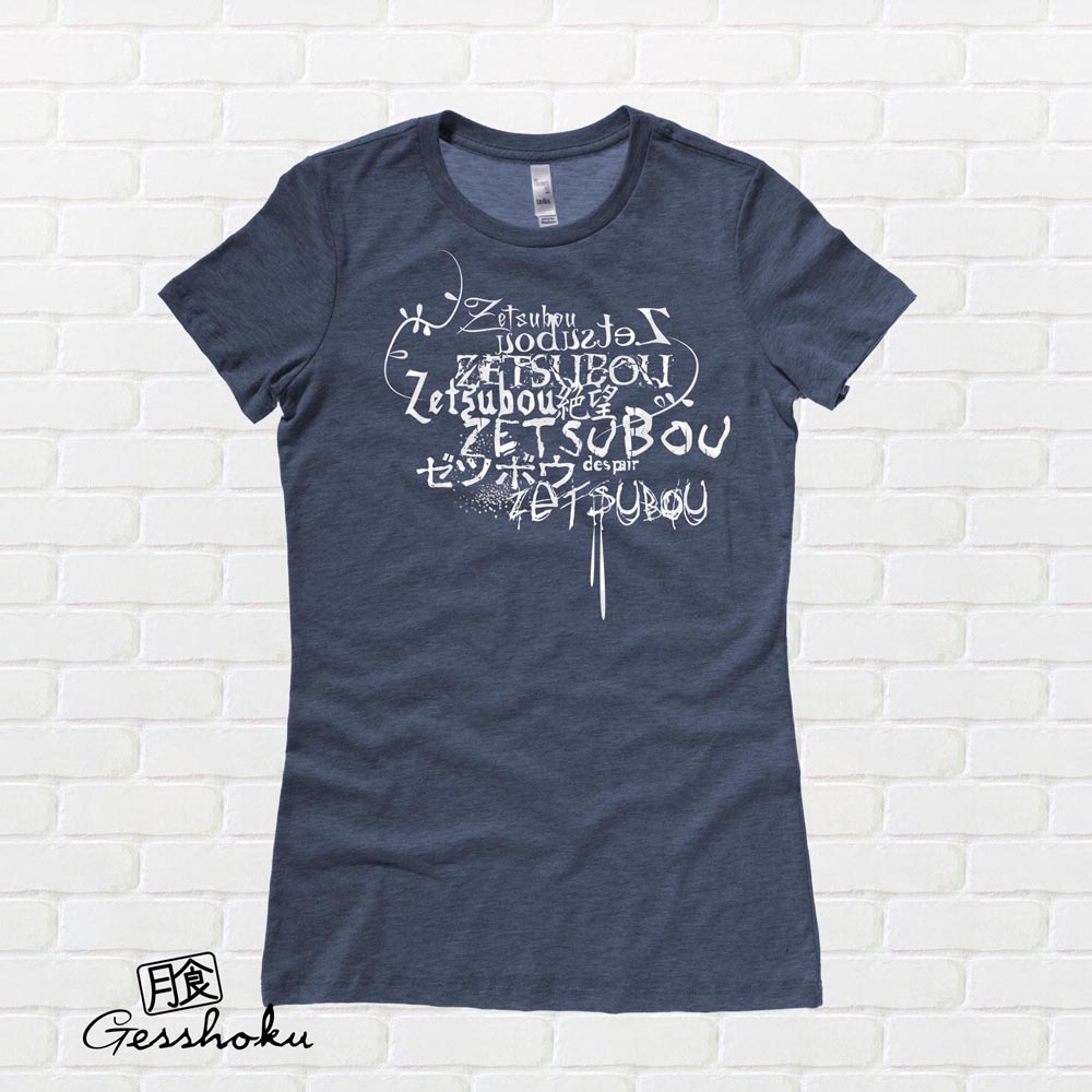 Despair Zetsubou Ladies T-shirt - Heather Navy