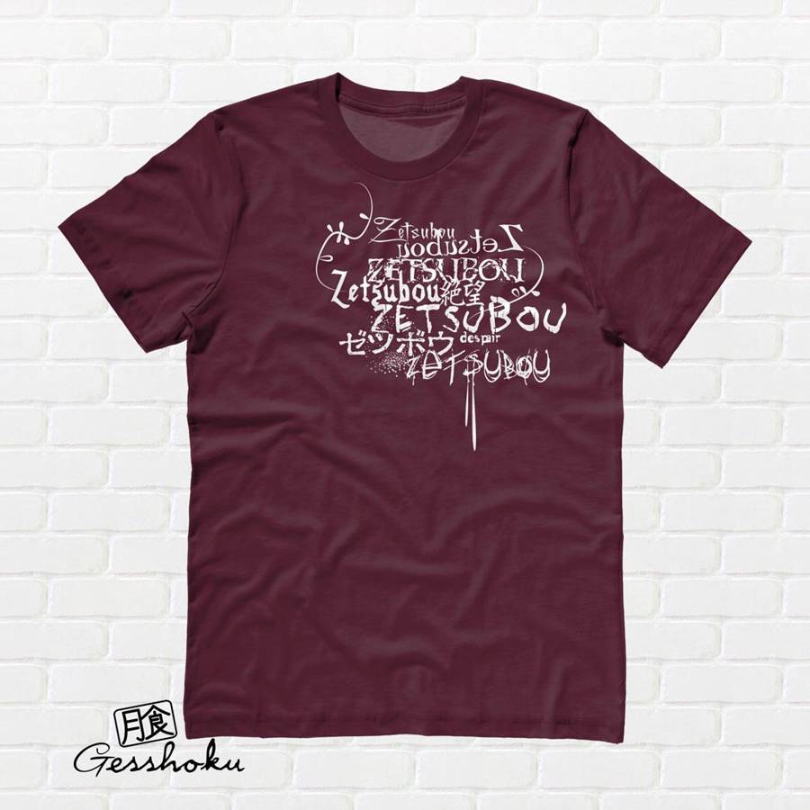 Despair Zetsubou T-shirt - Maroon
