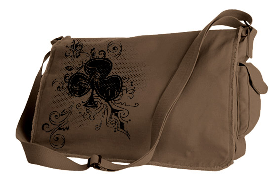 Ace of Clovers Messenger Bag - Brown