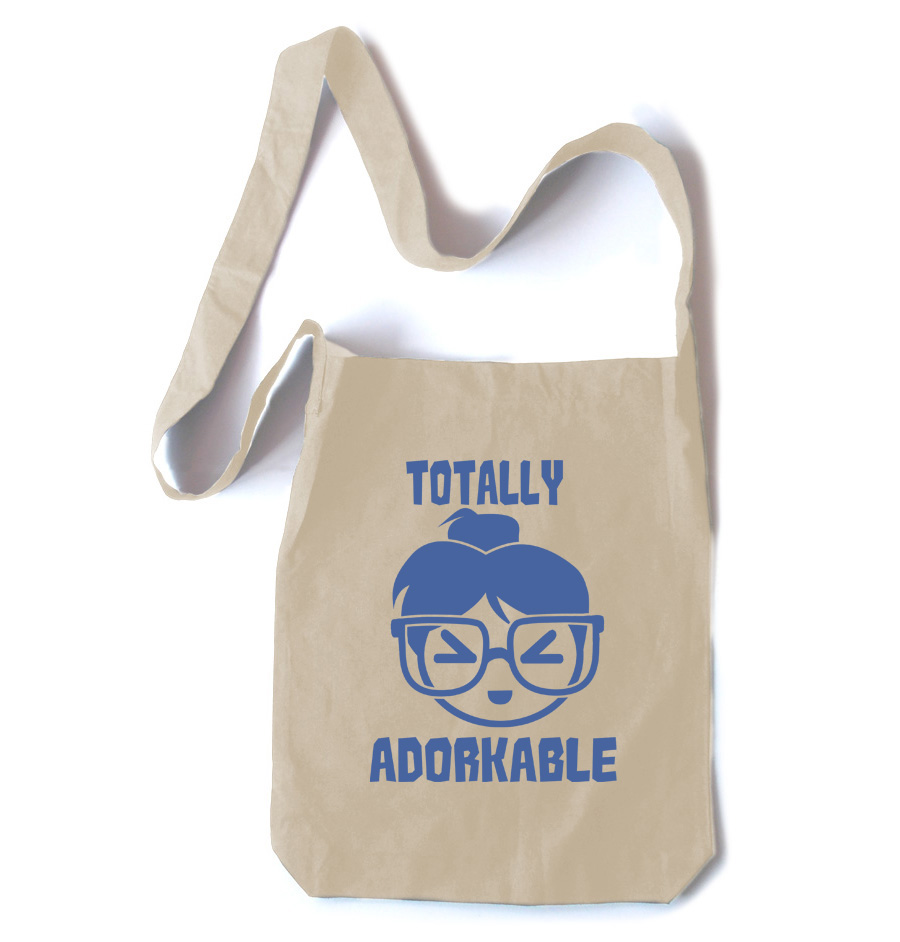 Totally Adorkable Crossbody Tote Bag - Natural