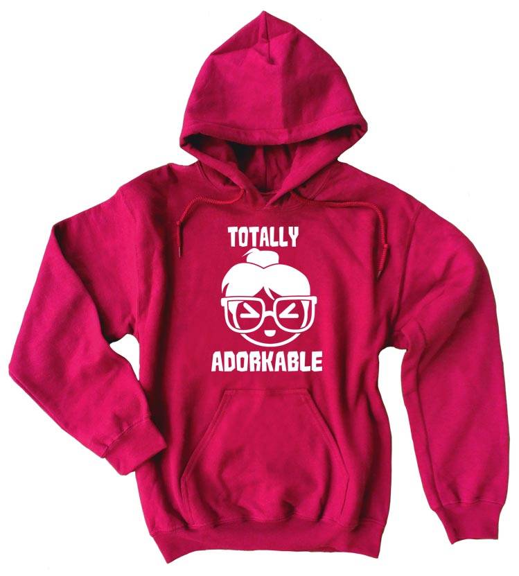 Totally Adorkable Pullover Hoodie - Red