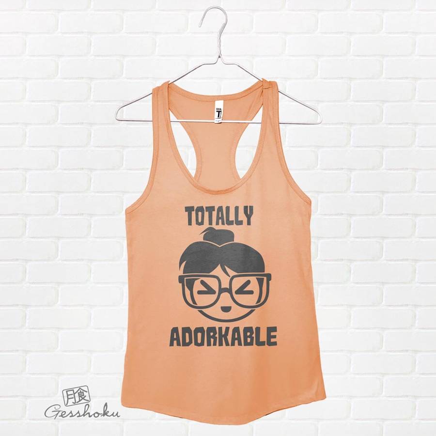 Totally Adorkable Flowy Tank Top - Orange Cream