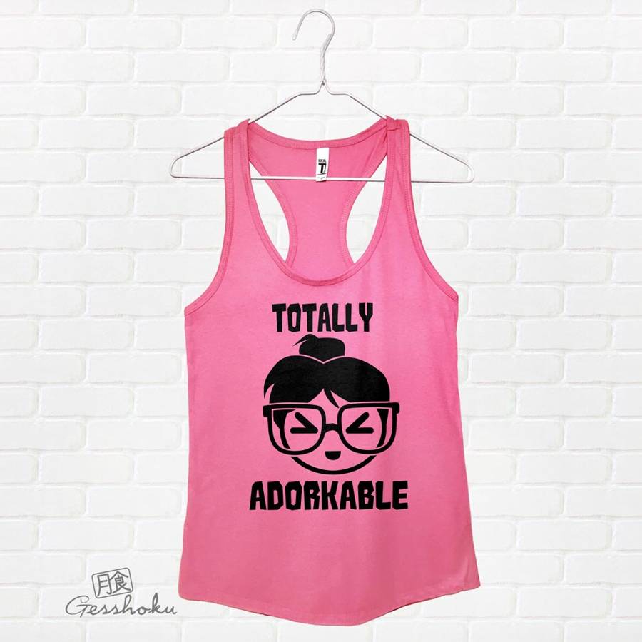 Totally Adorkable Flowy Tank Top - Hot Pink