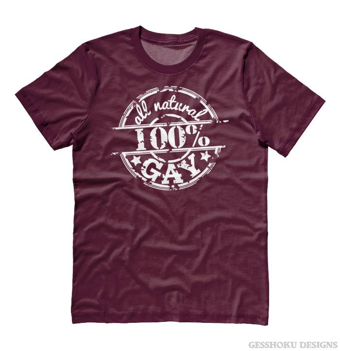 100% All Natural Gay T-shirt - Cardinal Red