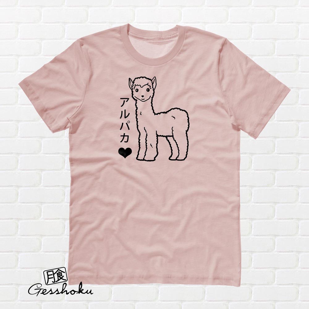 Alpaca Love T-shirt - Rose Gold