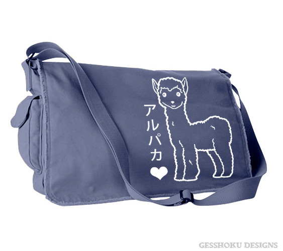 Alpaca Love Messenger Bag - Denim Blue