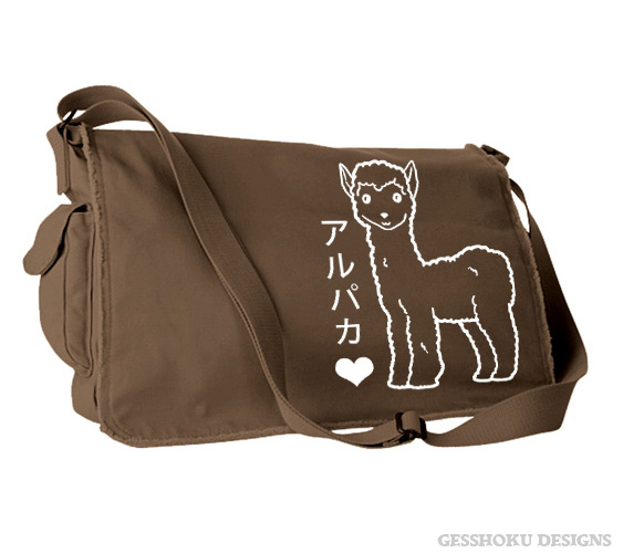 Alpaca Love Messenger Bag - Brown