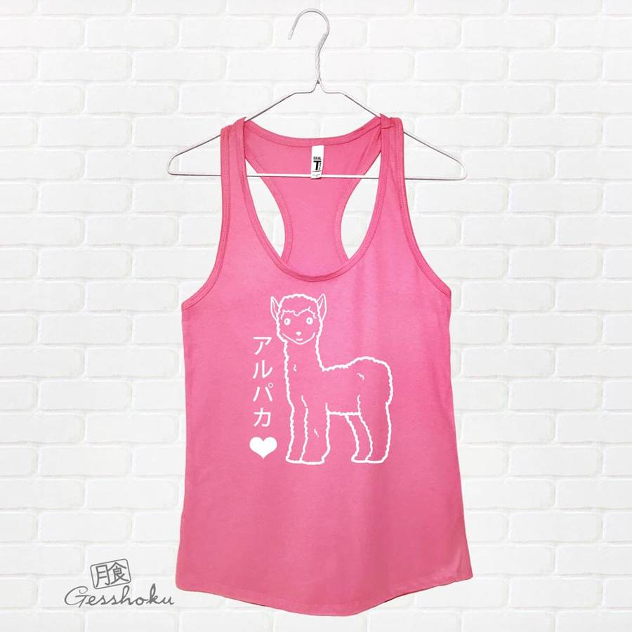 Alpaca Love Racerback Tank Top - Hot Pink