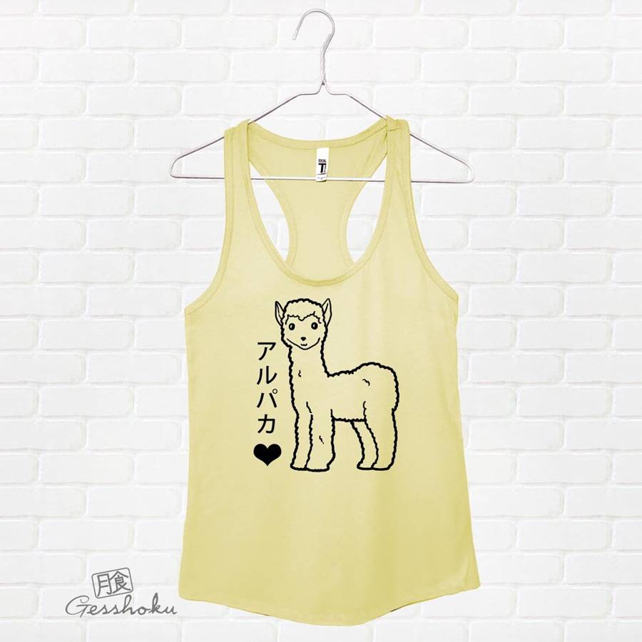 Alpaca Love Racerback Tank Top - Yellow