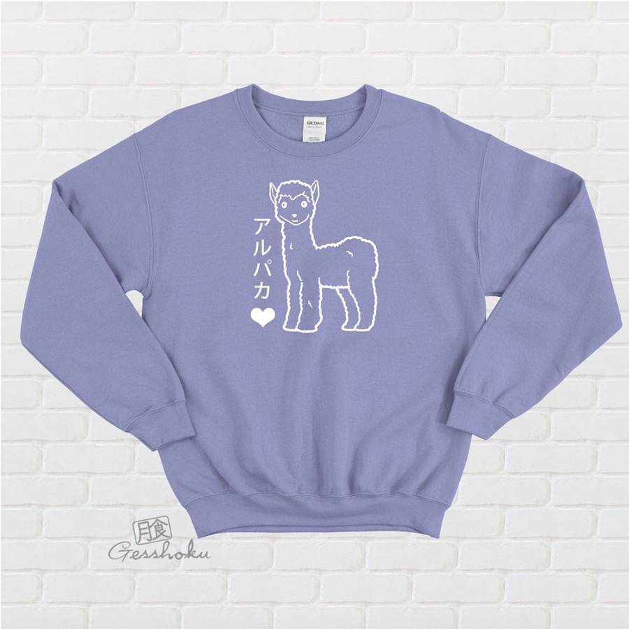 Alpaca Love Crewneck Sweatshirt - Violet