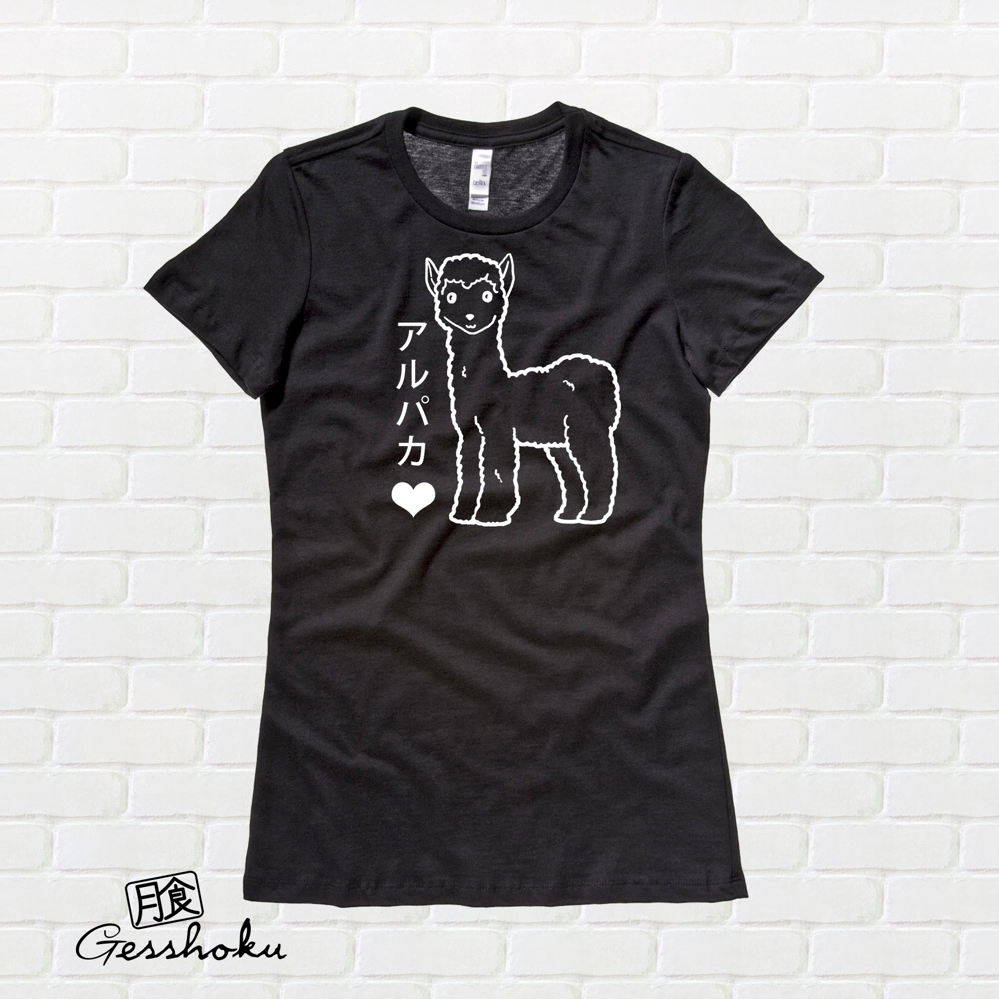 Alpaca Love Ladies T-shirt - Black