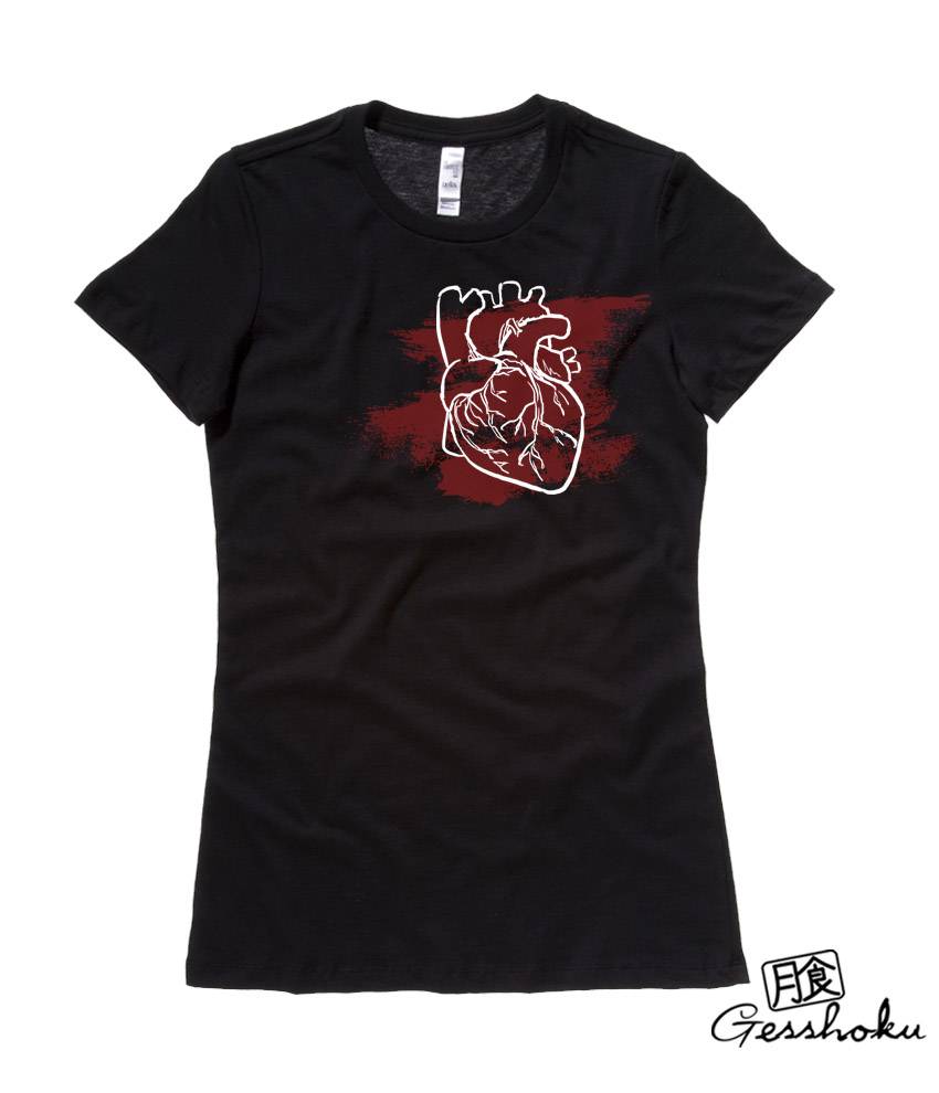 Laid My Heart Bare Ladies T-shirt - Black