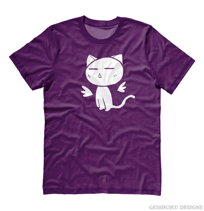 Angel Wings Kawaii Kitty T-shirt - Purple