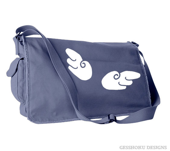 Angel Wings Messenger Bag - Denim Blue