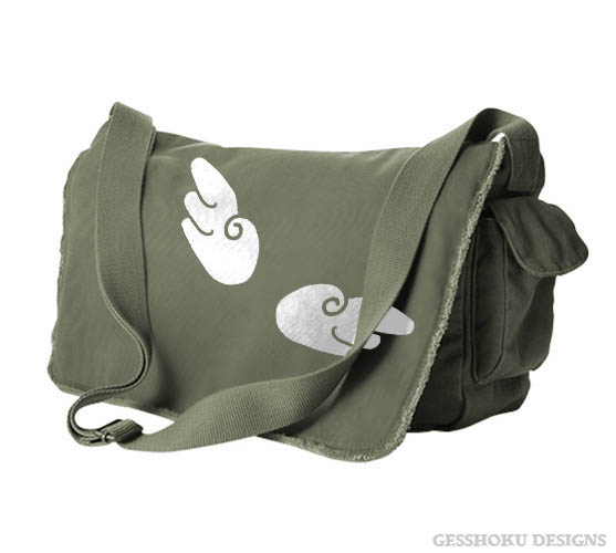 Angel Wings Messenger Bag - Khaki Green