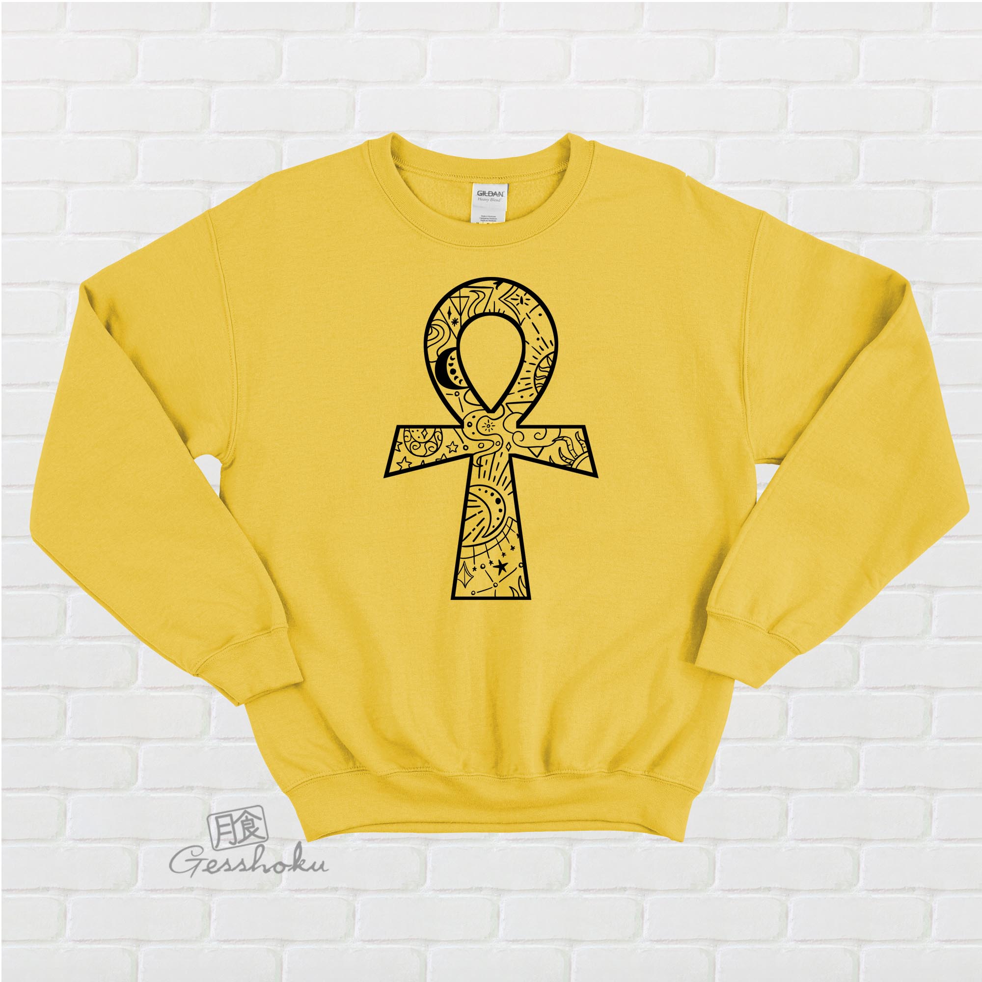 Ankh Crewneck Sweatshirt - Gold