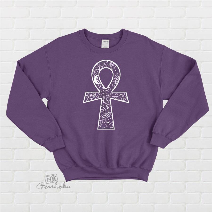 Ankh Crewneck Sweatshirt - Purple