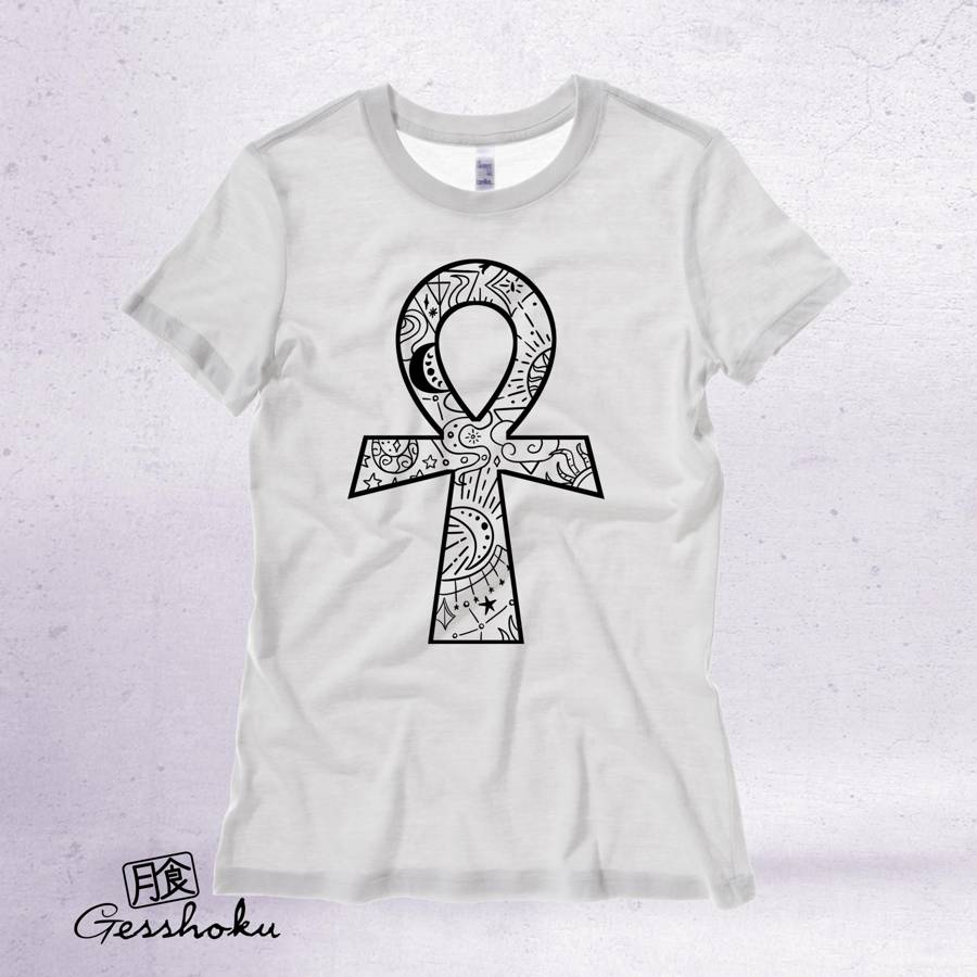 Ankh Illustration Ladies T-shirt - White