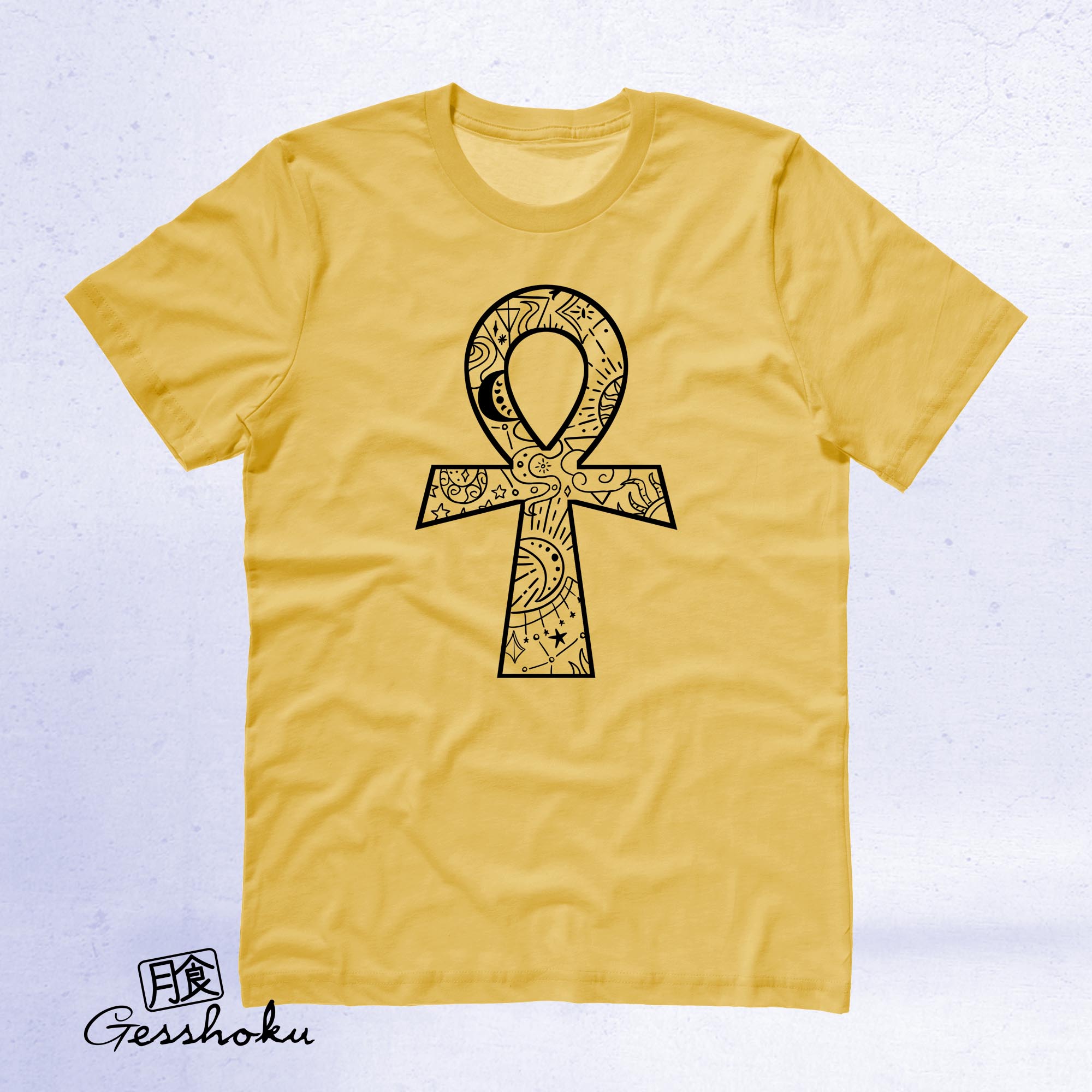 Ankh Illustration T-shirt - Gold