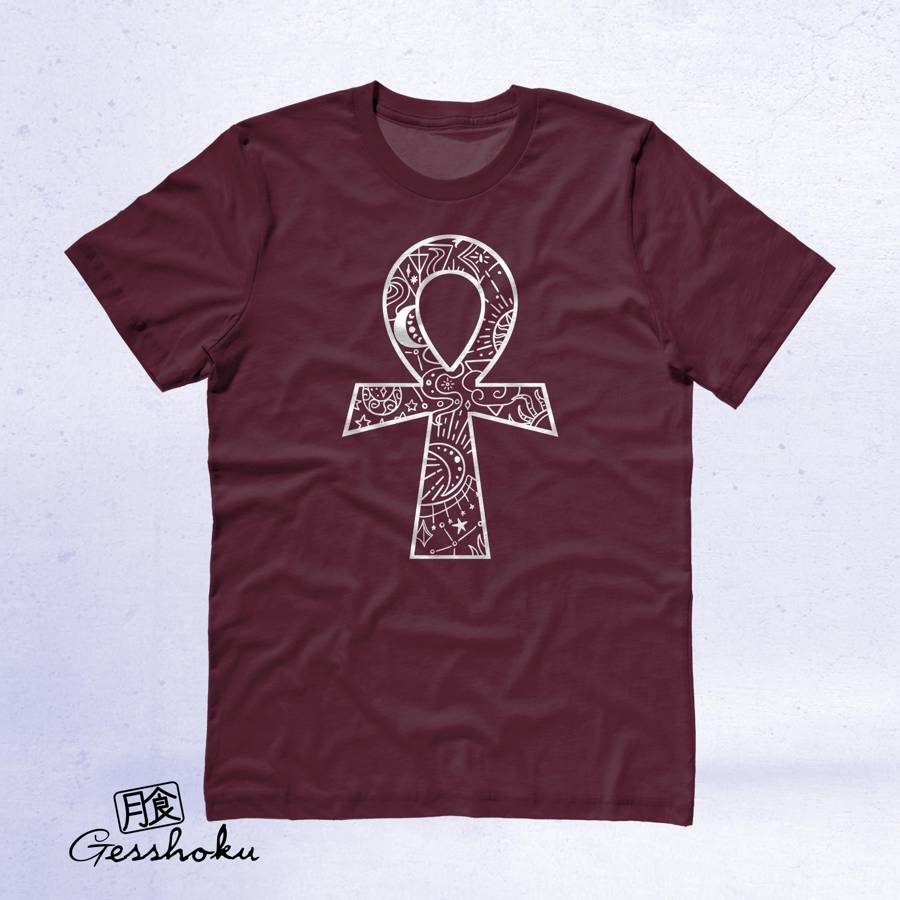 Ankh Illustration T-shirt - Maroon