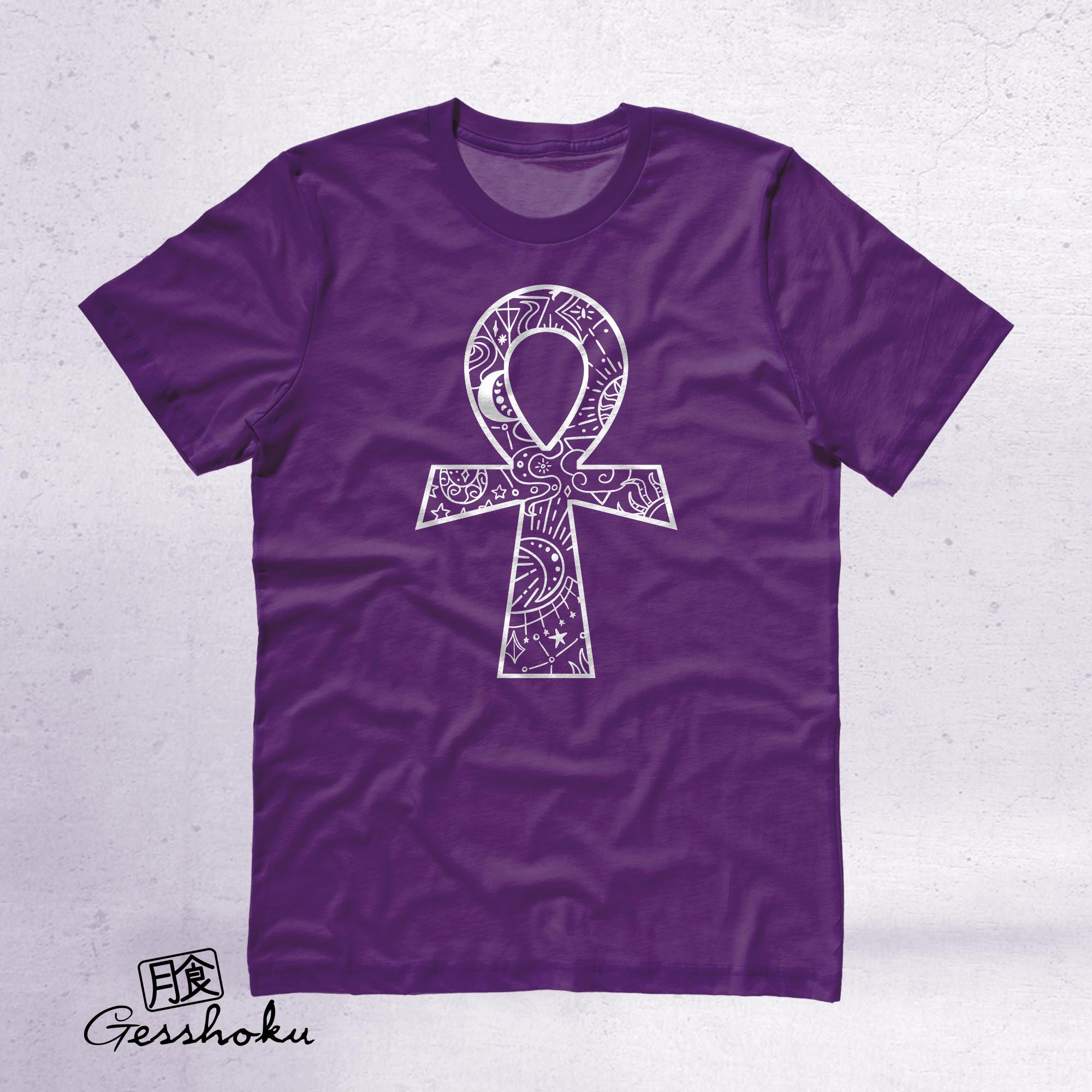 Ankh Illustration T-shirt - Purple