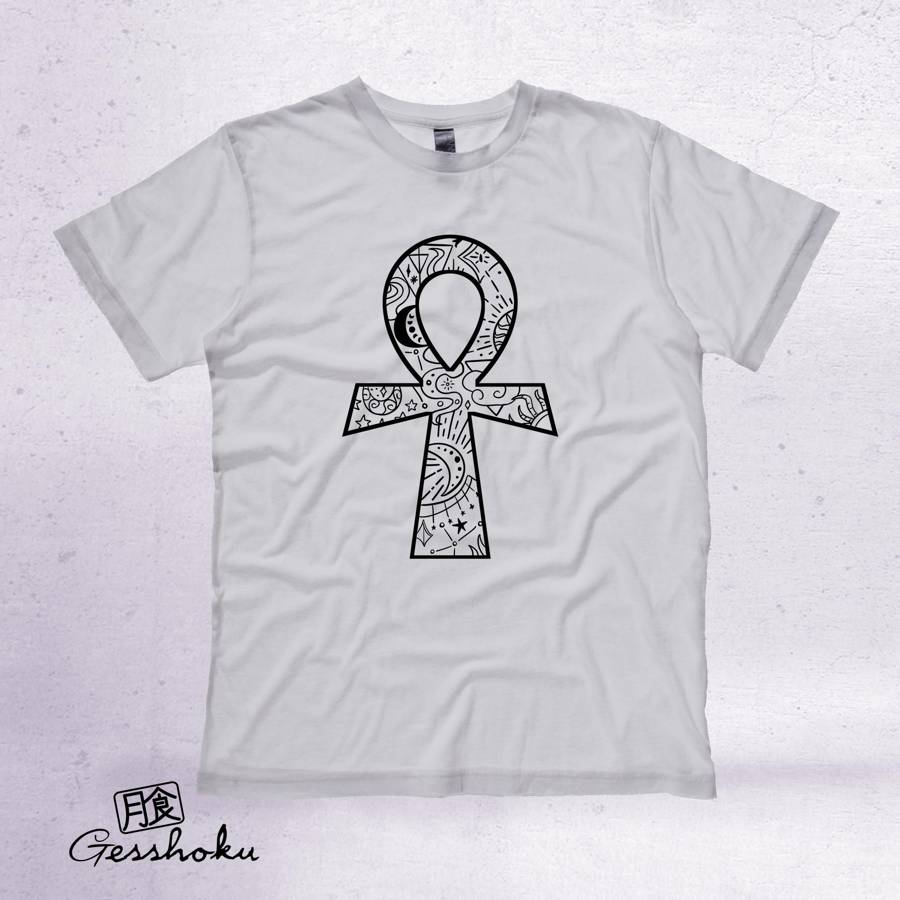 Ankh Illustration T-shirt - Silver