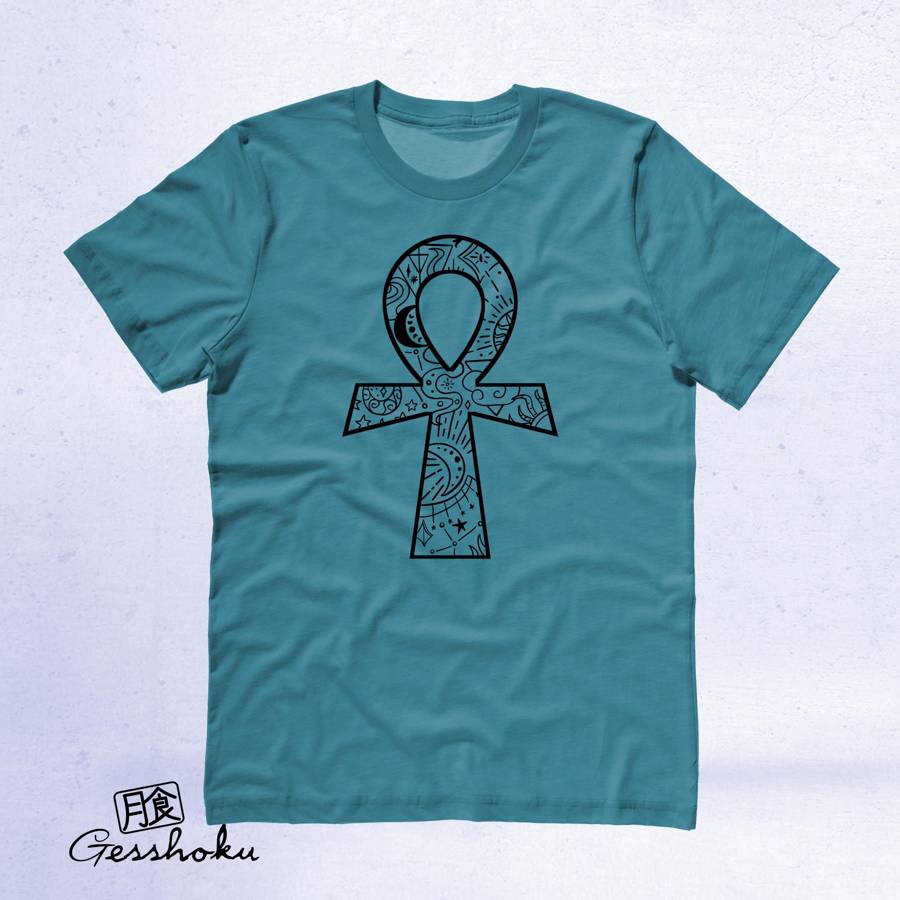 Ankh Illustration T-shirt - Teal