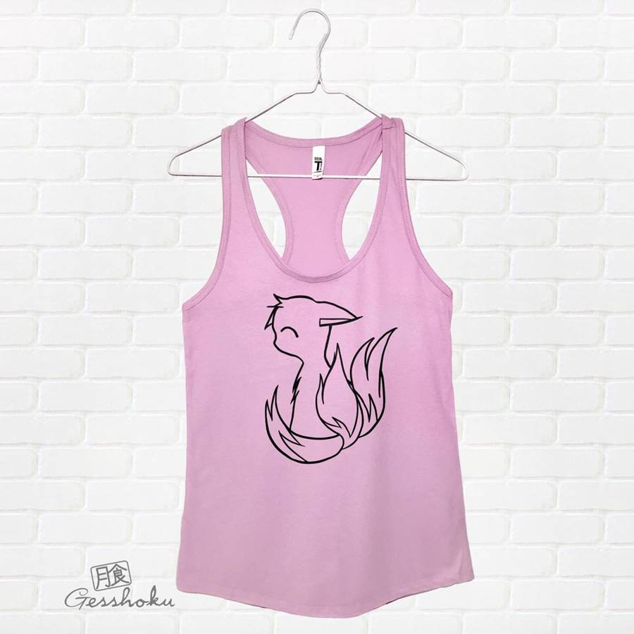 3-Tailed Baby Kitsune Racerback Tank Top - Lilac