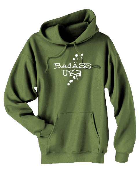 Badass Uke Pullover Hoodie - Khaki Green