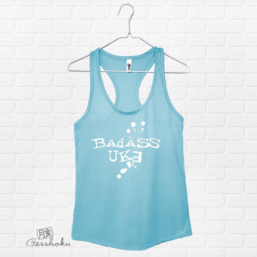 Badass Uke Racerback Tank Top - Light Blue