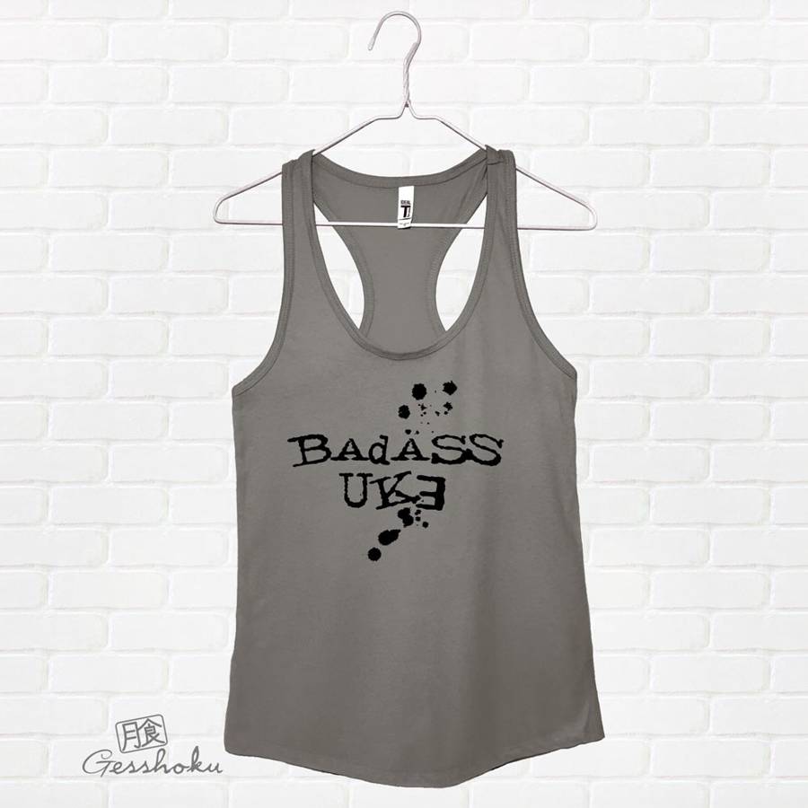 Badass Uke Racerback Tank Top - Charcoal Grey