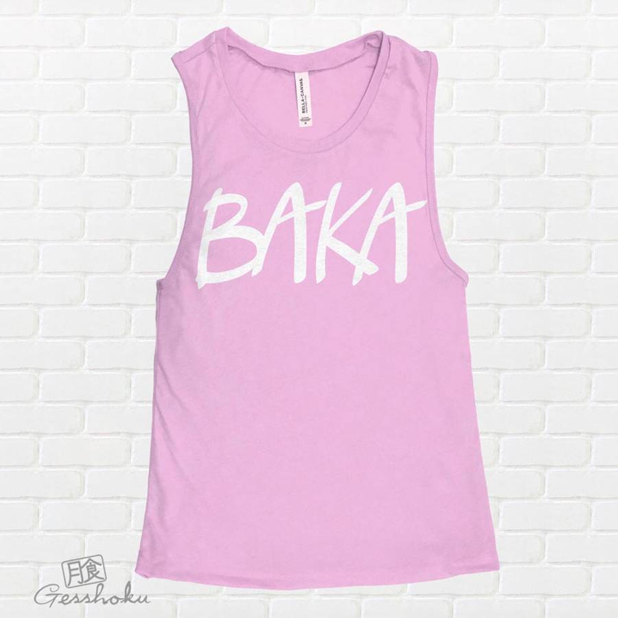 BAKA (text) Sleeveless Tank Top - Lilac