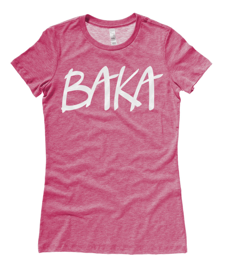 Baka (text) Ladies T-shirt - Heather Raspberry