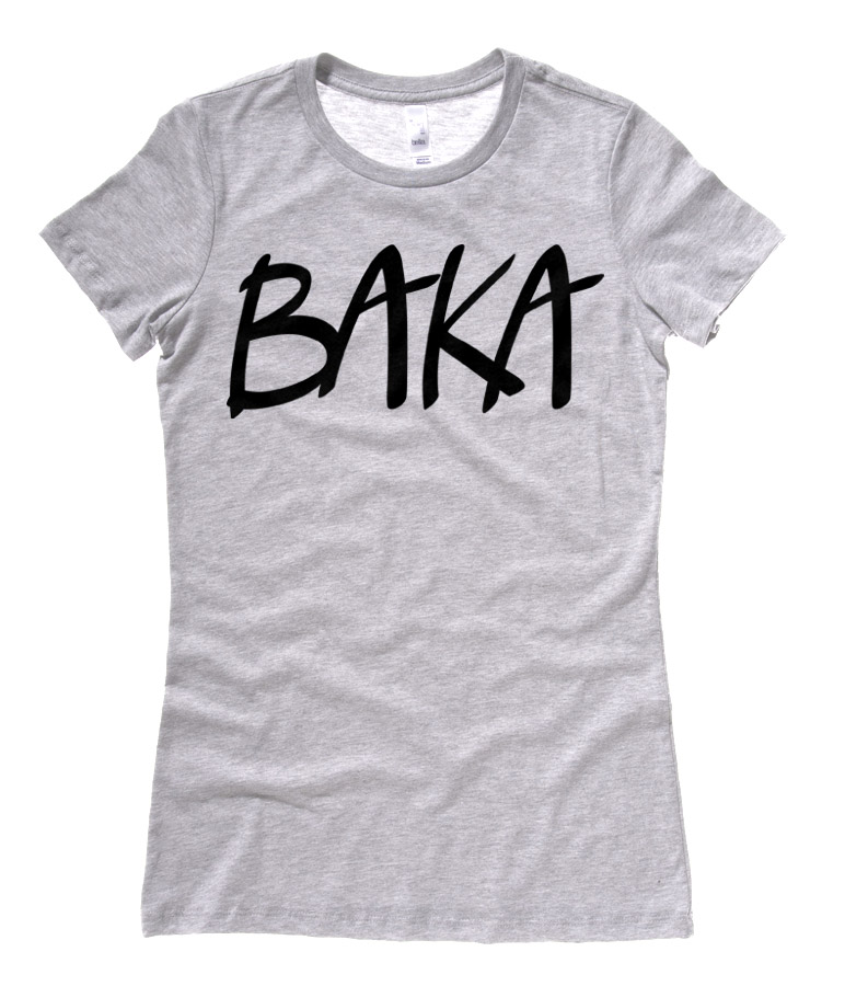 Baka (text) Ladies T-shirt - Light Grey