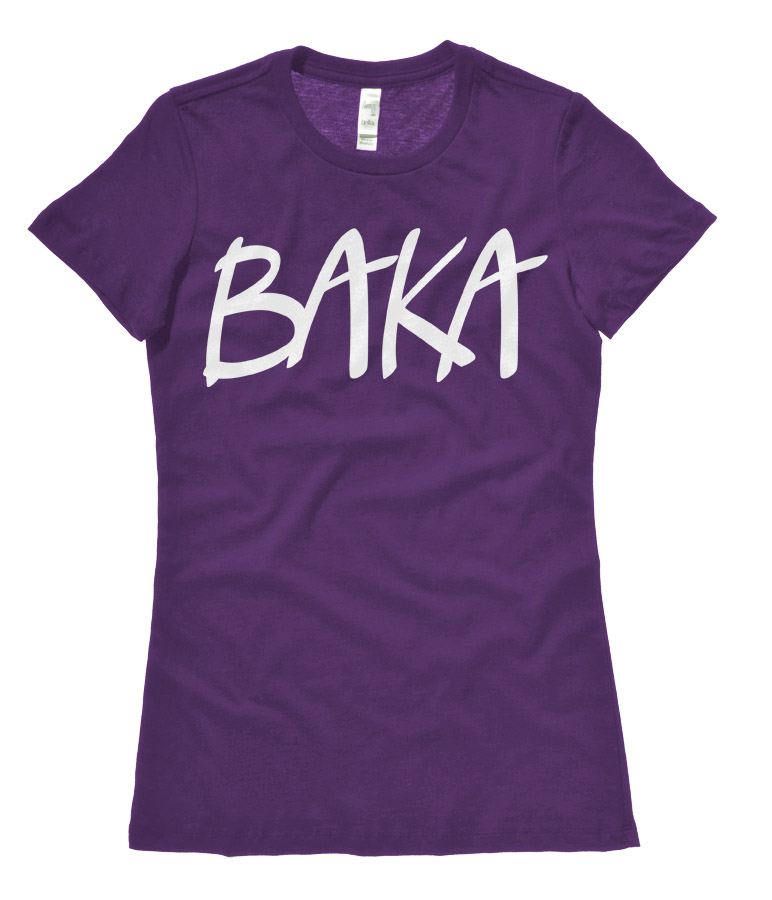 Baka (text) Ladies T-shirt - Purple