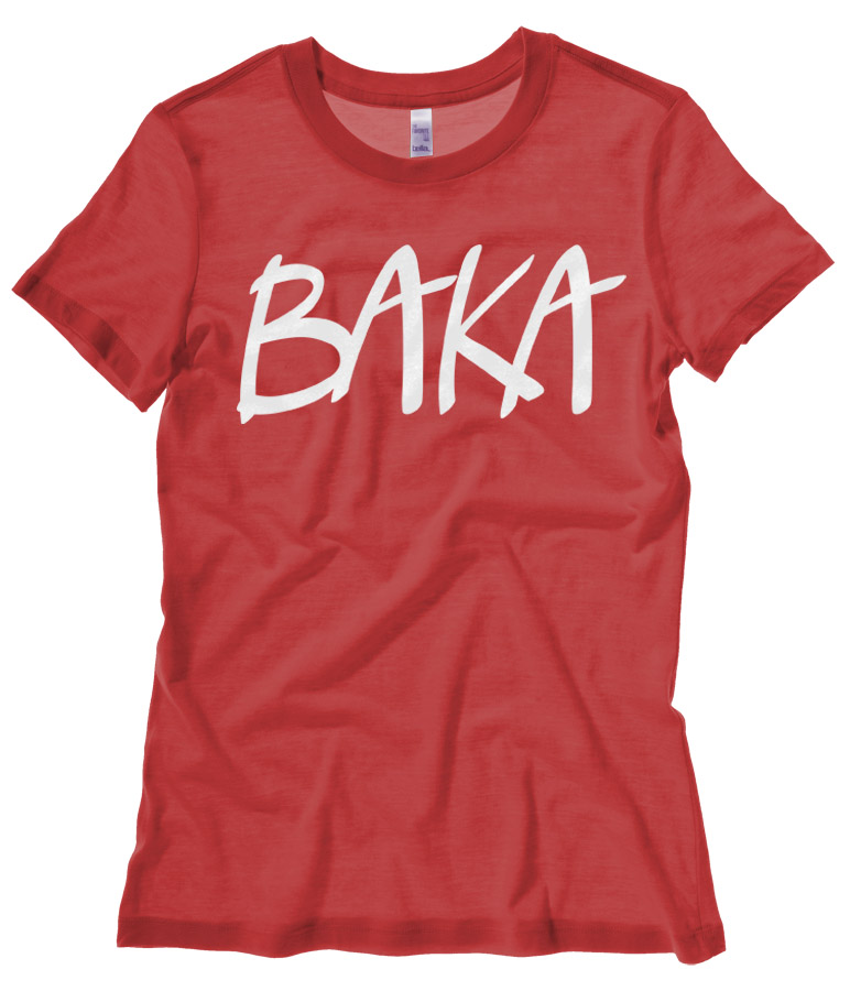 Baka (text) Ladies T-shirt - Red
