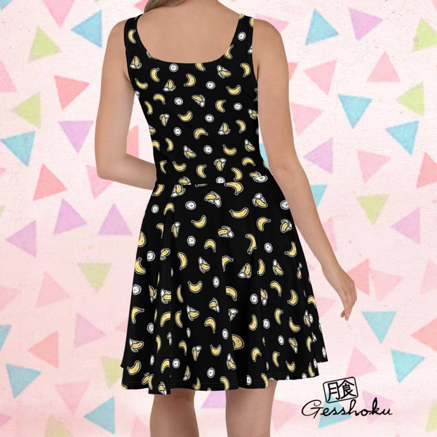 Banana Print Skater Dress -