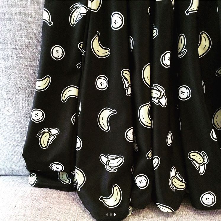 Banana Print Skater Dress -