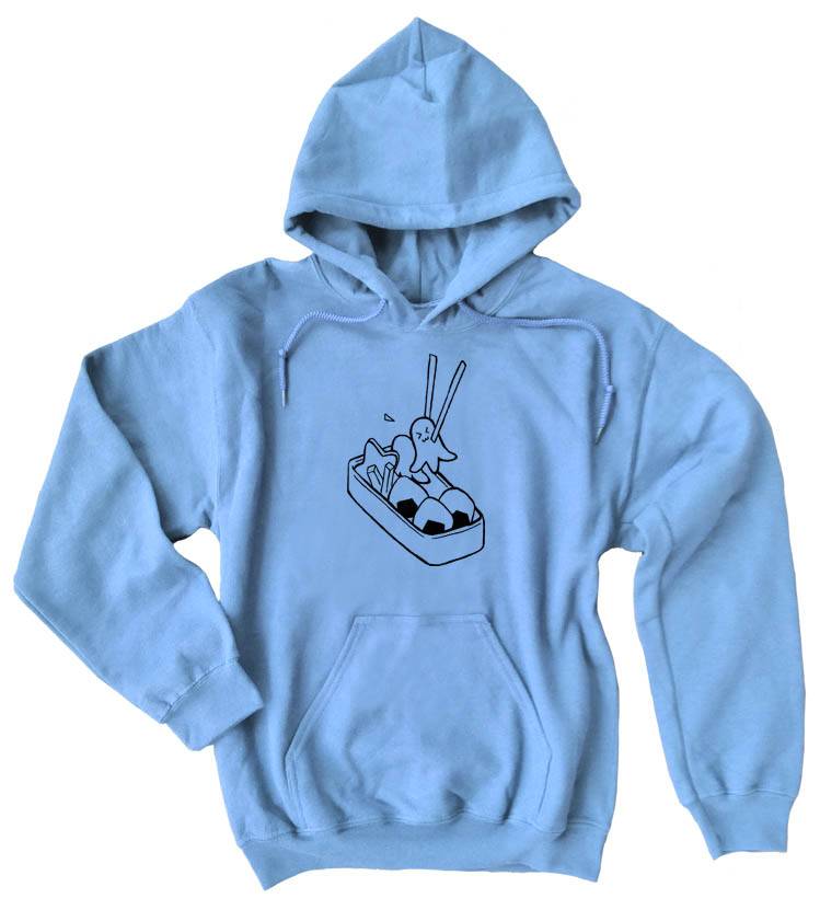 Bento Box Pullover Hoodie - Light Blue