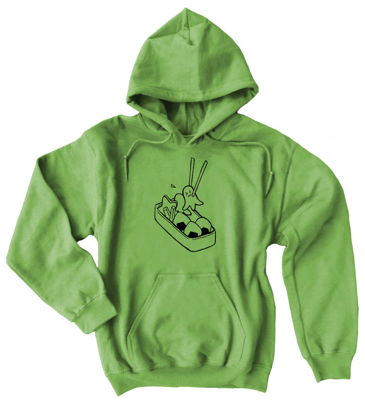 Bento Box Pullover Hoodie - Lime Green