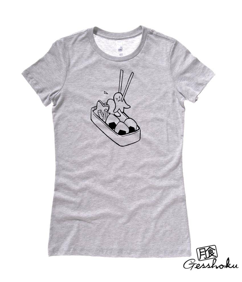 Bento Box Kawaii Ladies T-shirt - Light Grey