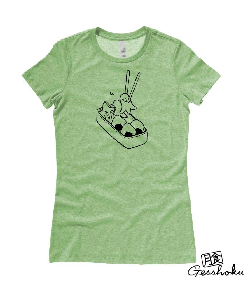 Bento Box Kawaii Ladies T-shirt - Heather Green