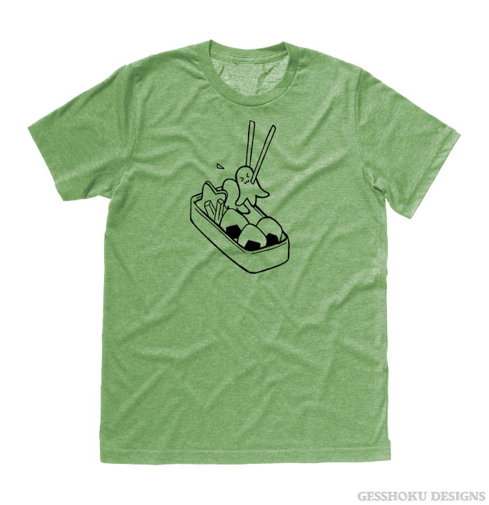 Bento Box Kawaii T-shirt - Heather Green