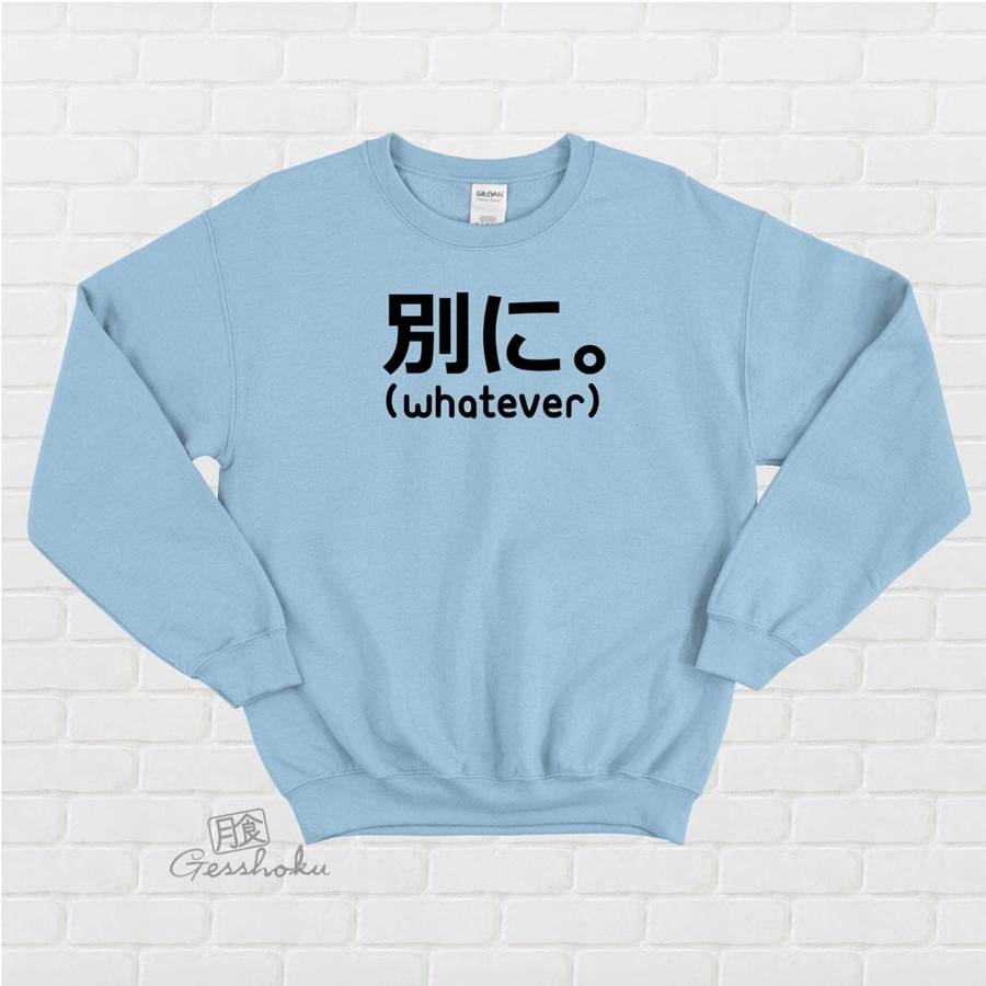 Japanese Whatever Crewneck Sweatshirt (Betsuni.) - Light Blue