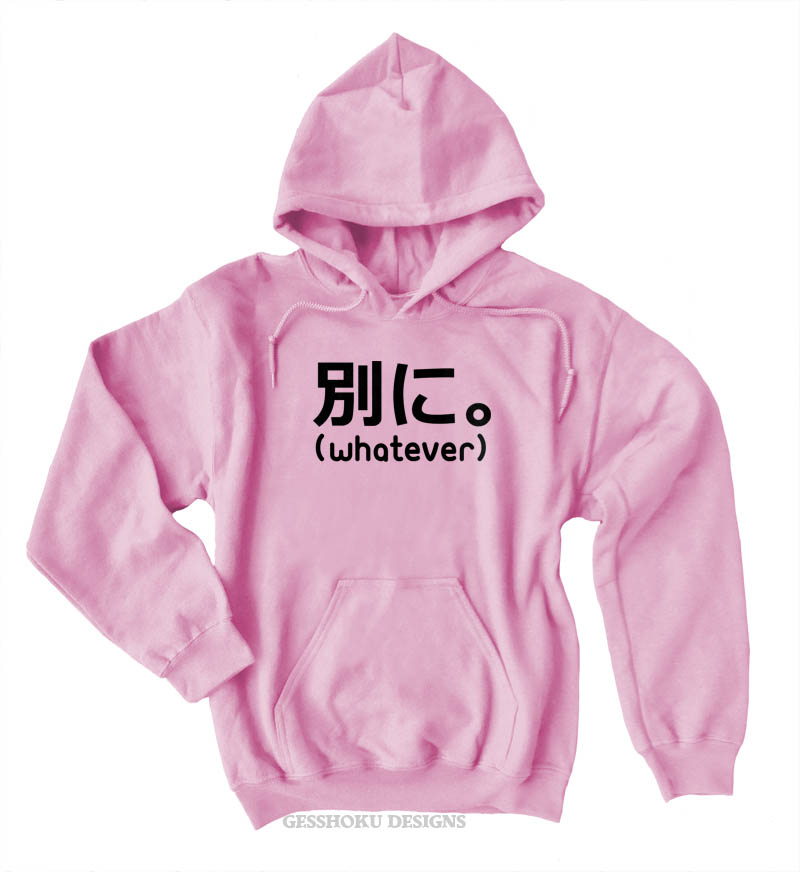 Japanese Whatever Pullover Hoodie (Betsuni) - Light Pink